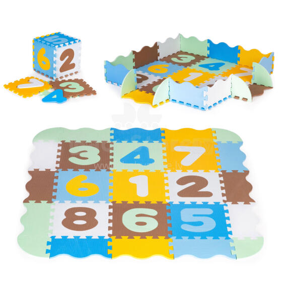 Educational foam mat puzzle playpen for children