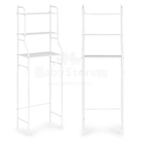 Tall bathroom storage with 3 shelves aluminum construction