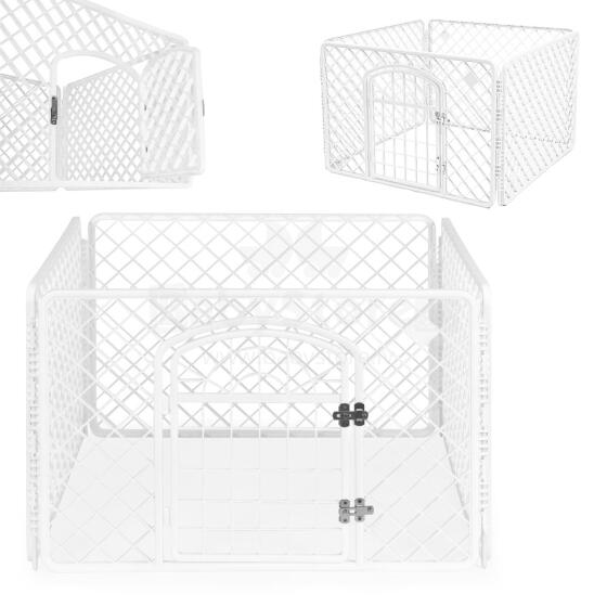 Large Playpen Kennel Cage Run for Dog or Cat White Petsi