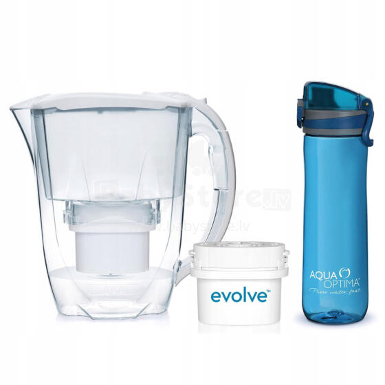 Aqua Optima Oria 2.8l ūdens krūze ​​+ 60 dienu filtrs + 600ml ūdens pudele