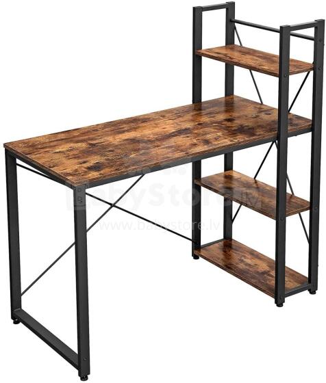 Koka dators galds ar loft plauktiem