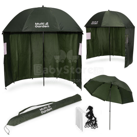 Fishing umbrella with cover walls, waterproof tent, height adjustment, MultiGarden
