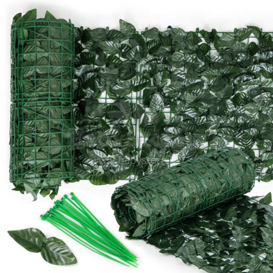 Artificial ivy hedge, 500x50 cm, green balcony cover, masking
