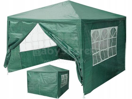 Садовый коммерческий павильонный тент, 3x3 м, 4 стены, зеленый, MultiGarden