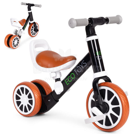 Bērnu velosipēds ar pedāļiem 2in1 melns ECOTOYS