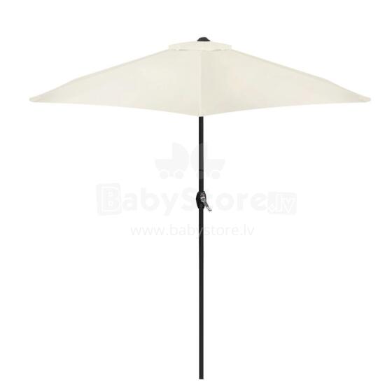 Foldable garden balcony umbrella, adjustable, 210 cm, beige