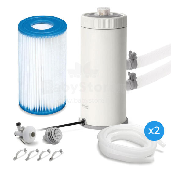 Peldbaseina filtra sūknis 2006L/h filtrs + uzstādīšanas piederumi INTEX 26604