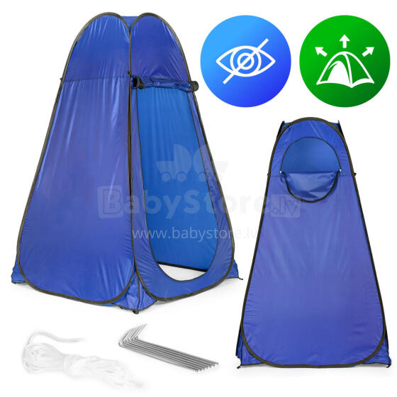 Pop-Up Camping Tent Changing Room Shower WC Cabin Blue MultiGarden