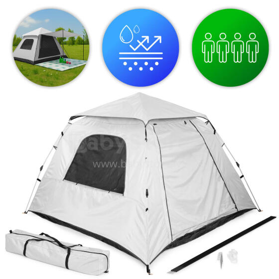 Pop-Up Kempinga Telts 4 Cilvēkiem Igloo 1500 mm Ūdensizturīga MultiGarden