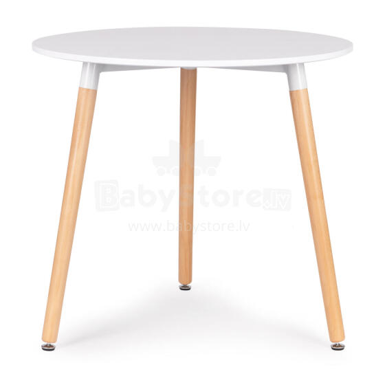 Modern wooden table for the kitchen living room, 80 cm