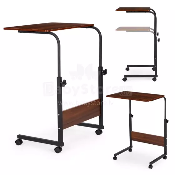 Modern Home Biurko Art.PJJCT0135-60D Laptop table with wheels, overbed, overcouch table - brown