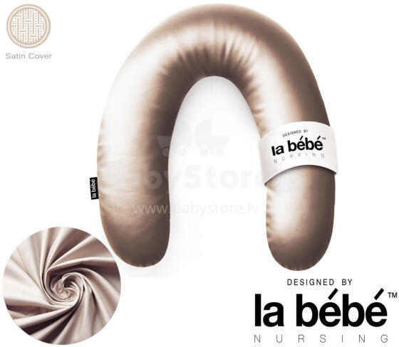 La Bebe™ Rich Satin Nursing Maternity Pillow Art.15682  30x104 cm