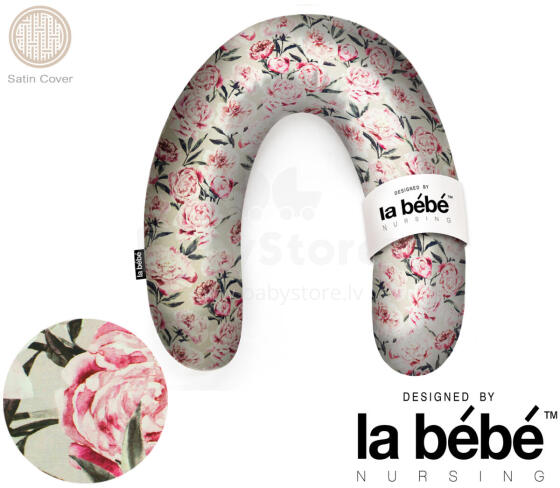 La Bebe™ Rich Satin Nursing Maternity Pillow Art.15613  30x104 cm