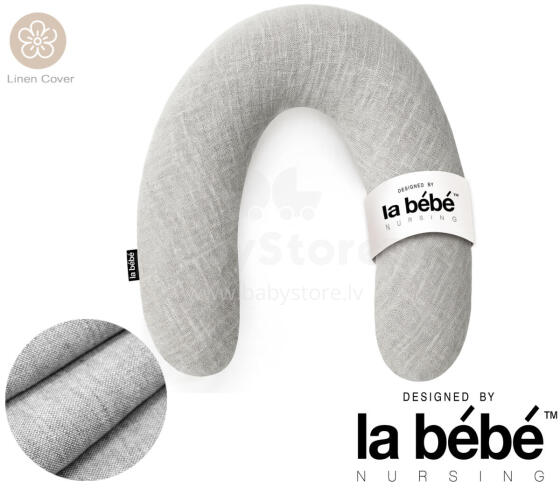 La Bebe™ Rich Linen Nursing Maternity Pillow Art.12626  30x104 cm
