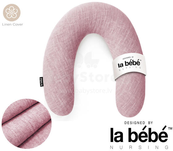 La Bebe™ Rich Linen Nursing Maternity Pillow Art.12627  30x104 cm