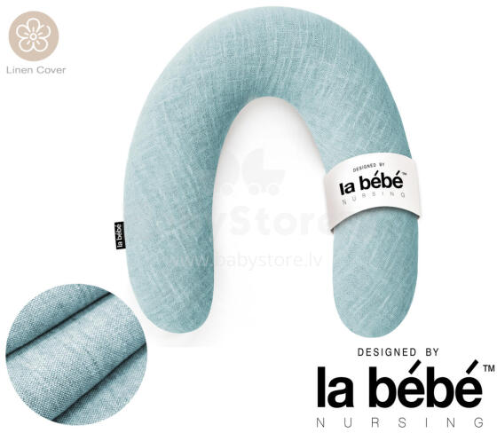 La Bebe™ Rich Linen Nursing Maternity Pillow Art.12628  30x104 cm