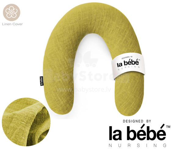 La Bebe™ Rich Linen Nursing Maternity Pillow Art.12629  30x104 cm