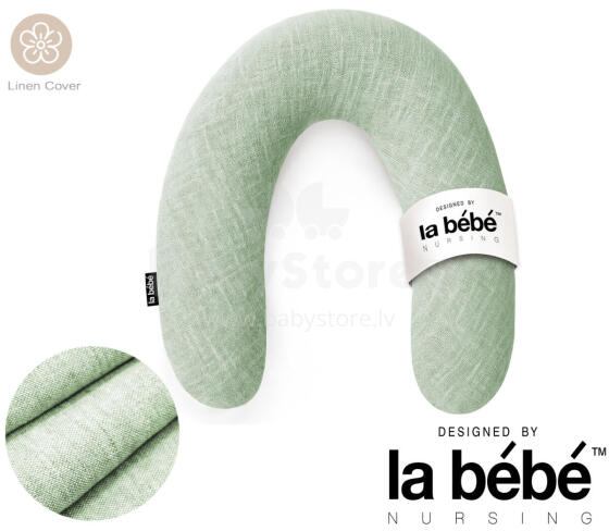 La Bebe™ Rich Linen Nursing Maternity Pillow Art.12632  30x104 cm