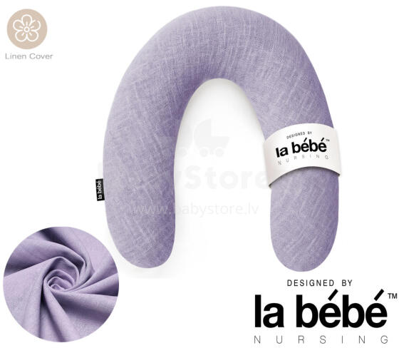 La Bebe™ Rich Linen Nursing Maternity Pillow Art.12633  30x104 cm