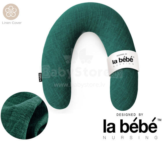 La Bebe™ Rich Linen Nursing Maternity Pillow Art.12635  30x104 cm