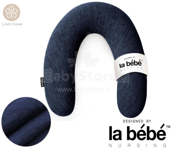 La Bebe™ Rich Linen Nursing Maternity Pillow Art.12637  30x104 cm
