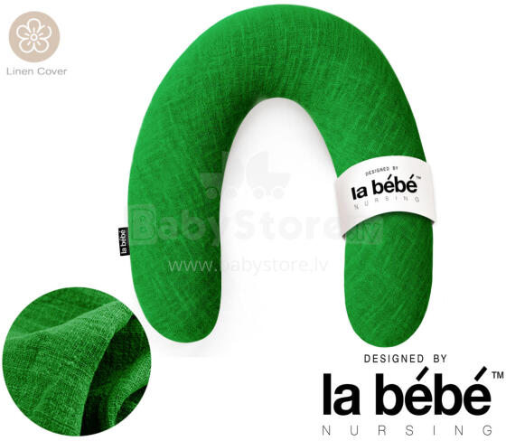La Bebe™ Rich Linen Nursing Maternity Pillow Art.12641  30x104 cm
