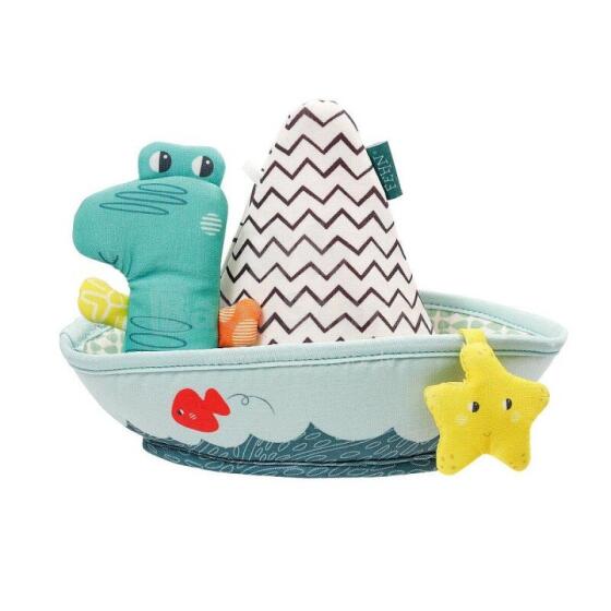 Fehn - Bathing toy - Boat with finger puppet