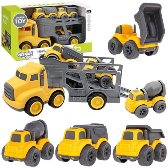 WOOPIE Tow Truck Set 4in1 Construction Vehicles