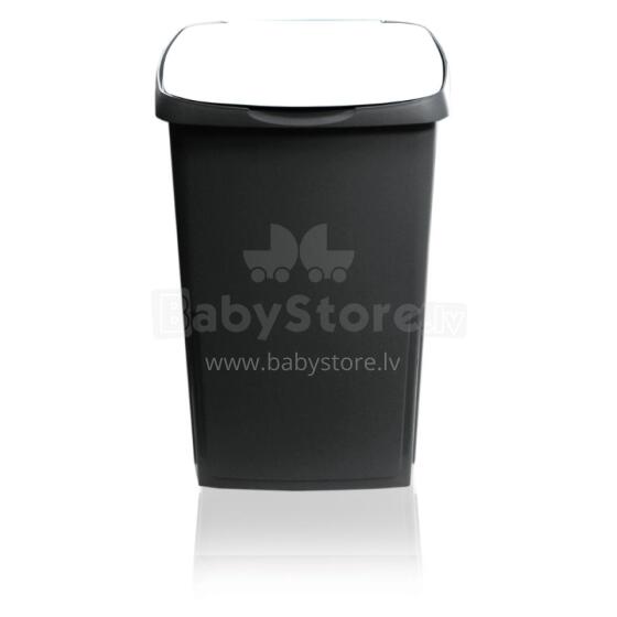 Waste bin Eco Solution 45L 37x36x53.5cm dark grey/white