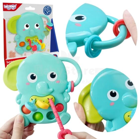 WOOPIE BABY Sensory Teether Elephant Montessori 4in1