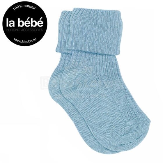 La bebe™ Natural Eco Cotton Baby Socks Art.81008 Blue