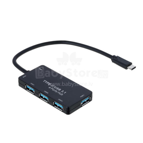 Interfeisa centrmezgls Akyga AK-AD-52 USB 3.1 (3.1 Gen 2) Type-C 500Mbps melns