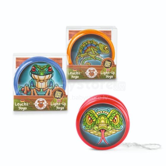 Zoology - Yoyo with light glow in the dark, 3 assorted
