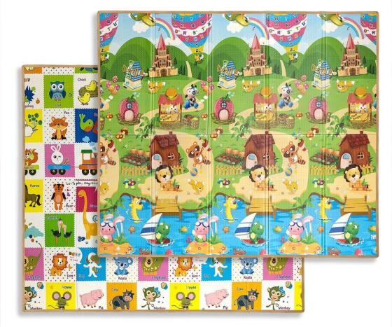 MILLY MALLY 6435 Folding Foam Play Mat Colourful Animals T1