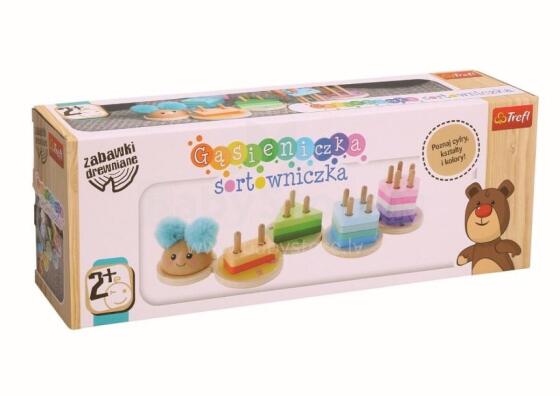 TREFL 61517 Wooden Toy - Sorting Caterpillar