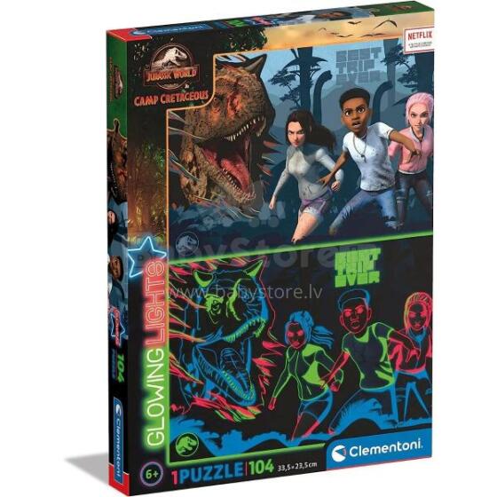 Clementoni pusle Jurassic World 104 tk, pimedas helendav