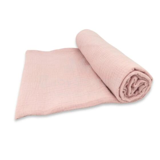KIECZMERSKI Swaddle 120x120 MUSLIN COTTON 100% powder pink