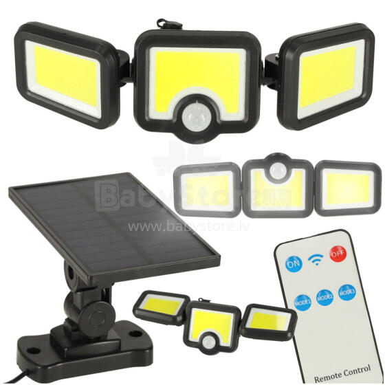 Ikonka Art.KX3091 LED saules lampa 3in1 ar krēslas kustības sensoru