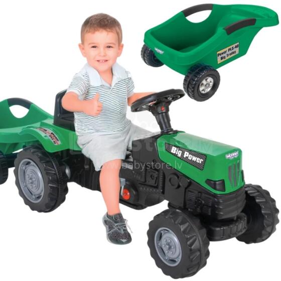 WOOPIE Pedal Tractor Big PowerTrac with XXL Trailer