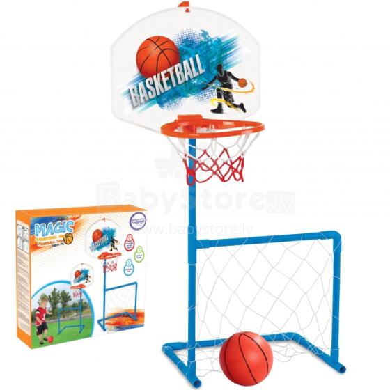 WOOPIE 2-in-1 Basketball and Soccer Goal Set + Ball