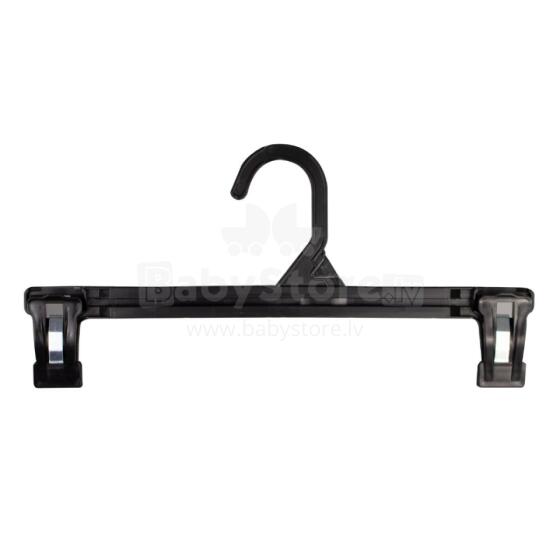Clothes hangers with clips 2 pcs. plastic Noir 30x1.75x14.5cm black