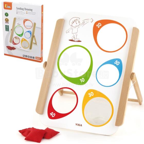 VIGA Wooden Dexterity Game Target Throwing FSC Certified