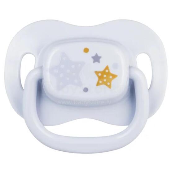 CANPOL 22/580_blu_new Soothing Pacifier Silicone Symmetrical 0-6m Newborn Baby Blue