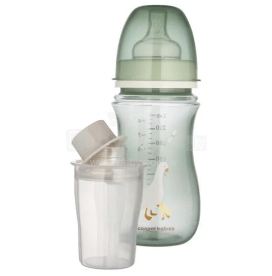 CANPOL 35/245 Anti-colic Bottle 240ml GOOSE with Milk Container