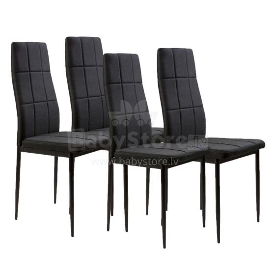 Об upholstered chairs для столовой и гостиной, набор из 4, черный, ModernHome