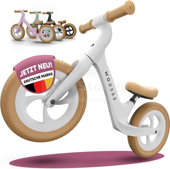 Moreez Balance Bike Art.255177 White Children's bicycle - runner with metal frame