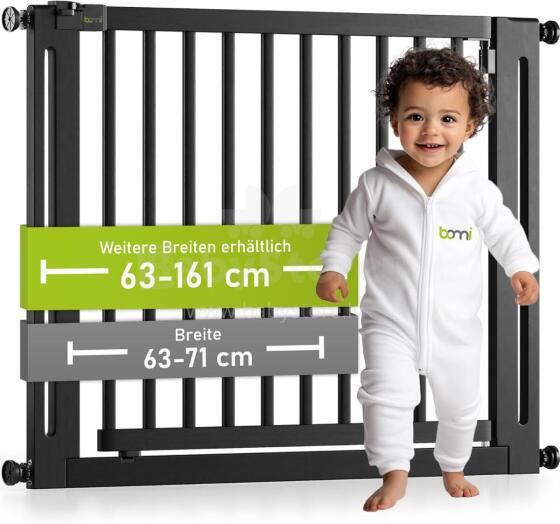 Bomi® Miko Safety Gate Art.255195 Black  Security Gate