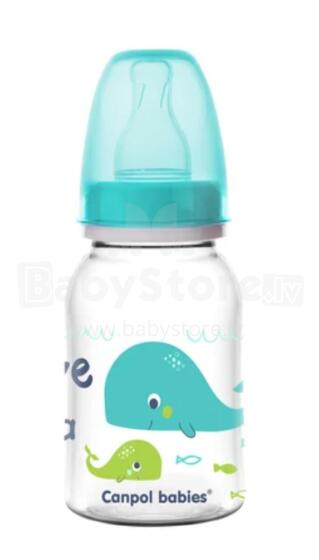 CANPOL 59/300 Narrow Bottle 120ml PP LOVE&SEA turquoise