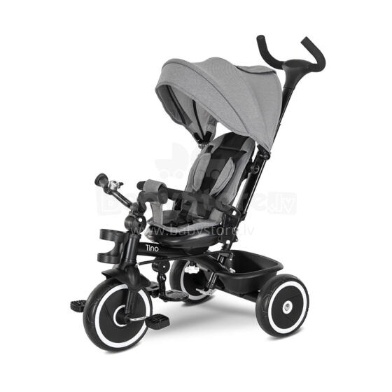 Lorelli Tino Art.10050682506 Grey Children's tricycle with handlebar and roof