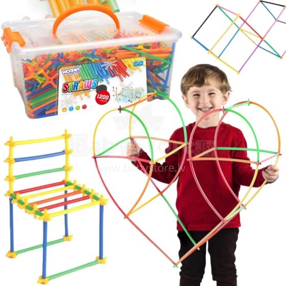 WOOPIE Construction Straws Colorful 1200 pcs.
